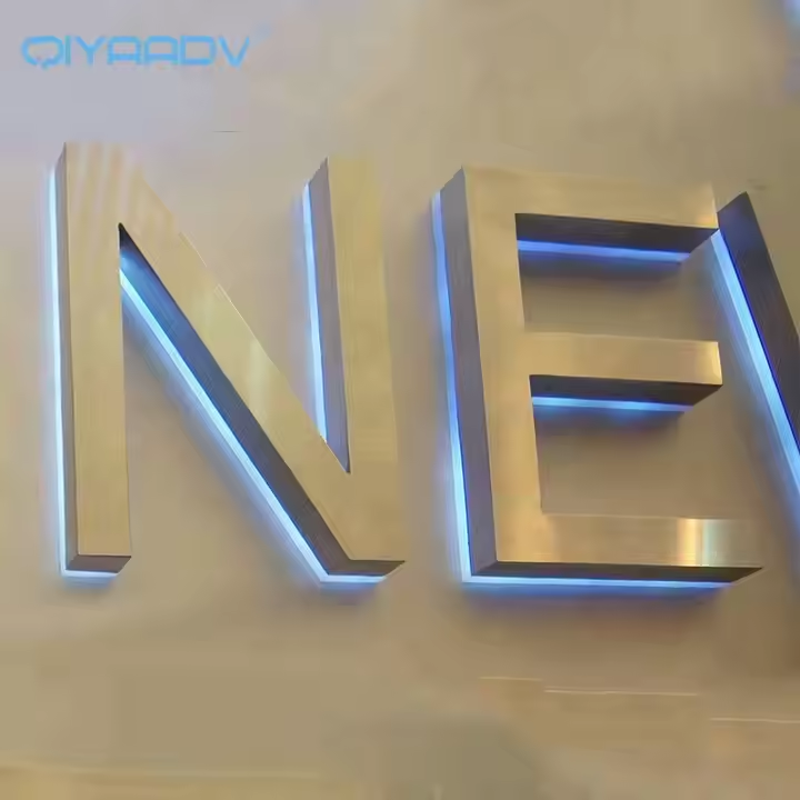 Metal Letter LED Outdoor Advertising Lights Led Light Letters Customized Commercial Signage